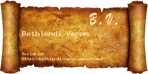 Bethlendi Veron névjegykártya
